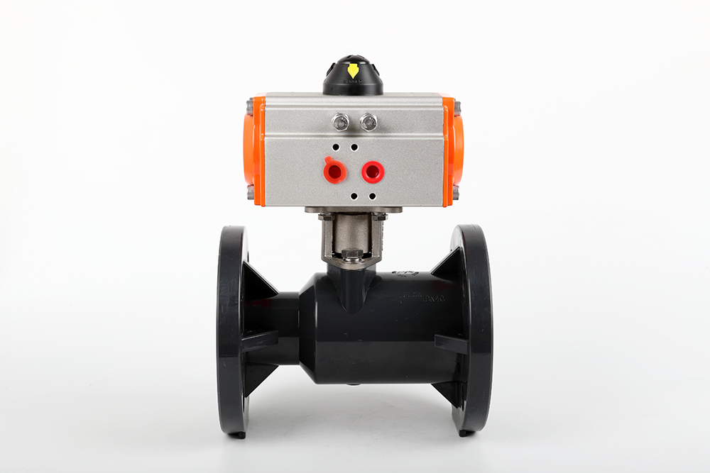 翁牛特气动法兰一体球阀